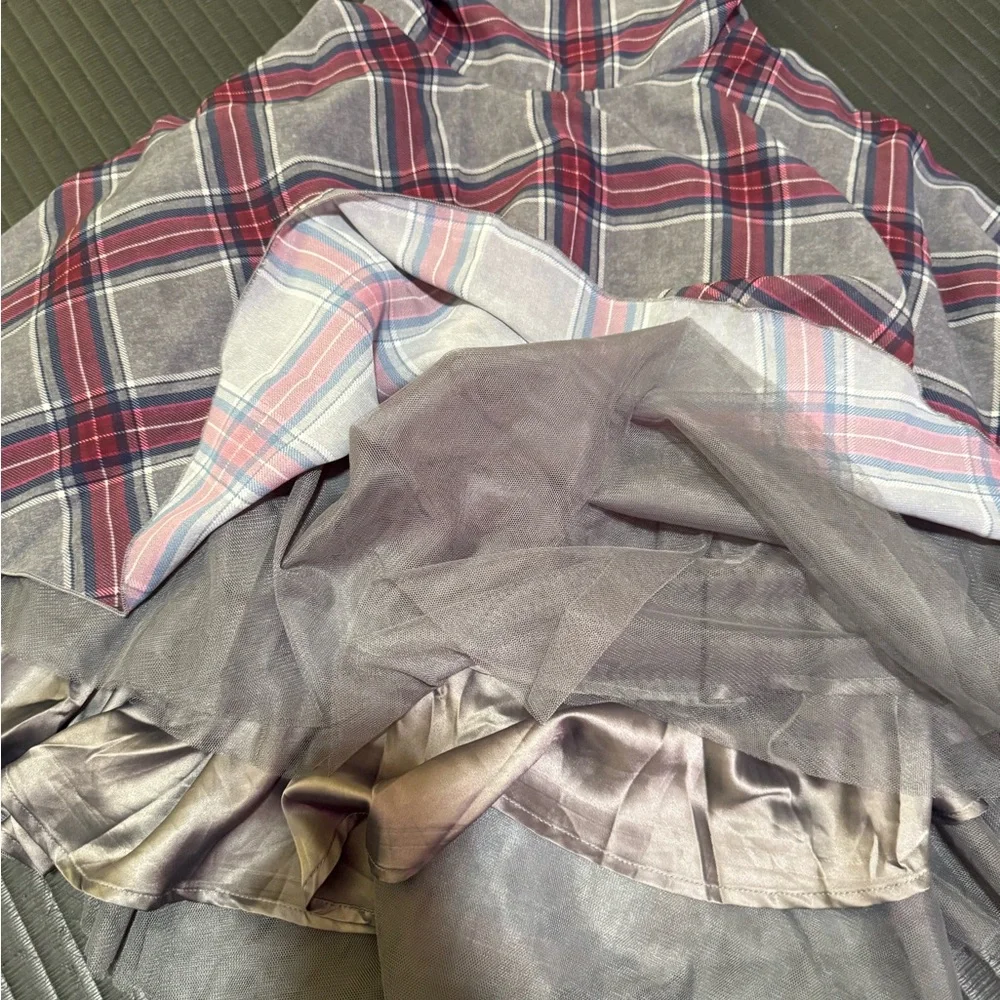 Joyfolie Plaid V-Neck Dress - Picture 3 of 3